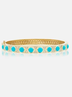 Turquoise Cabochon Bangle