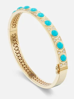 Turquoise Cabochon Bangle