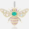 XL Queen Bee Pendant Emerald Amethyst